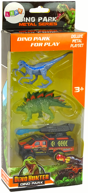 Набір динозаврів з машинкою Lean Toys 3 шт (5905679074916) - зображення 1