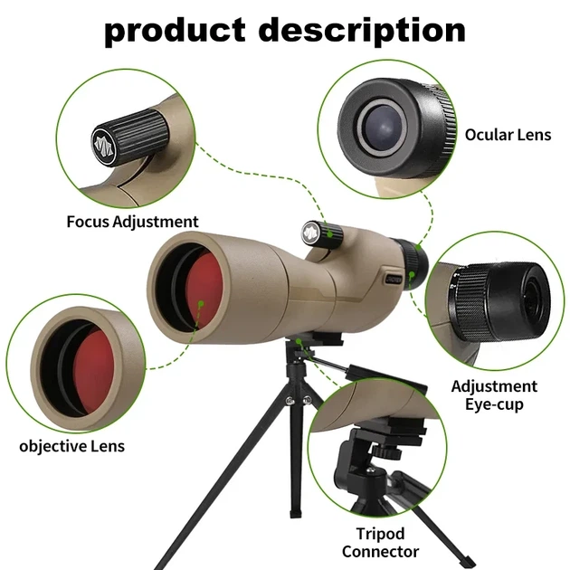 Підзорна труба Spotting Scope 9622 монокуляр потужний Телескоп зі штативом - Фото 4 Підзорна труба Spotting Scope 9622 монокуляр потужний Телескоп зі штативом - зображення 4