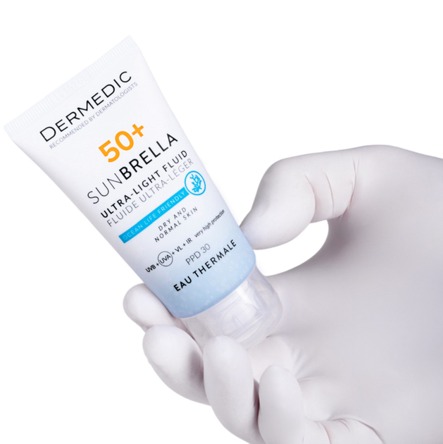 Сонцезахисний крем для обличчя Dermedic Sunbrella Spf 50+ для сухої та нормальної шкіри 40 мл (5901643177546) - зображення 2