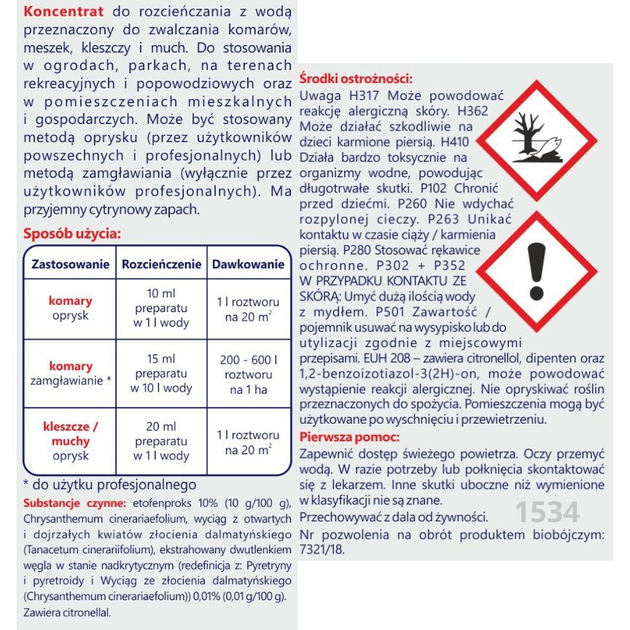 Засіб від комарів та кліщів Bros Bagosel 100ec 250 мл (5904517044463) - зображення 3