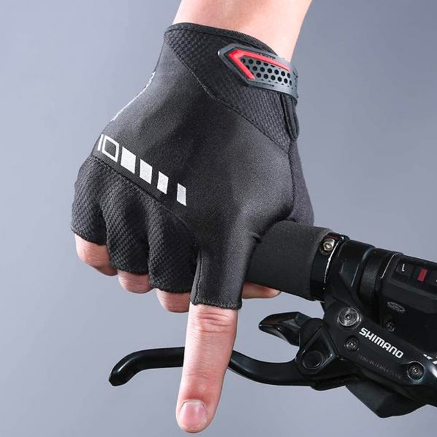 Rękawiczki rowerowe Rockbros z wkładkami żelowymi S143-BK M Black (5907769312731) - obraz 7