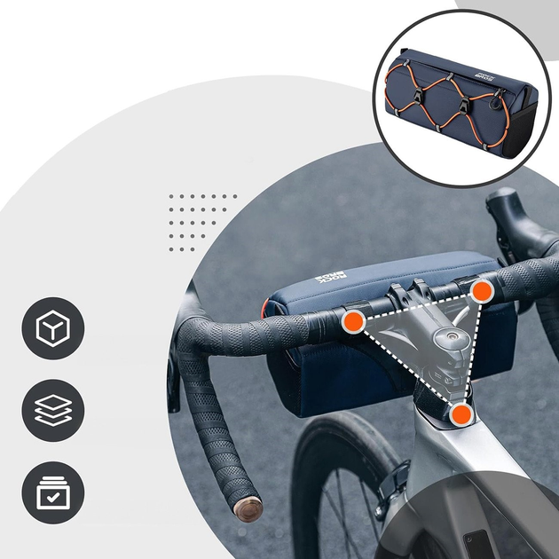 Велосумка RockBros Bicycle Handlebar Bag 2.2 l Blue (30110054002) - зображення 7