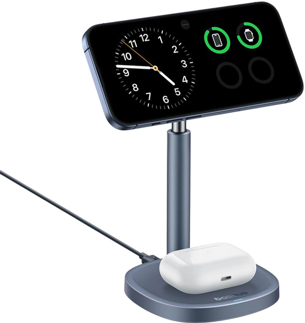Бездротовий зарядний пристрій Baseus Orbit 2 Pro MagSafe 15W Grey (6932172665883) - зображення 4