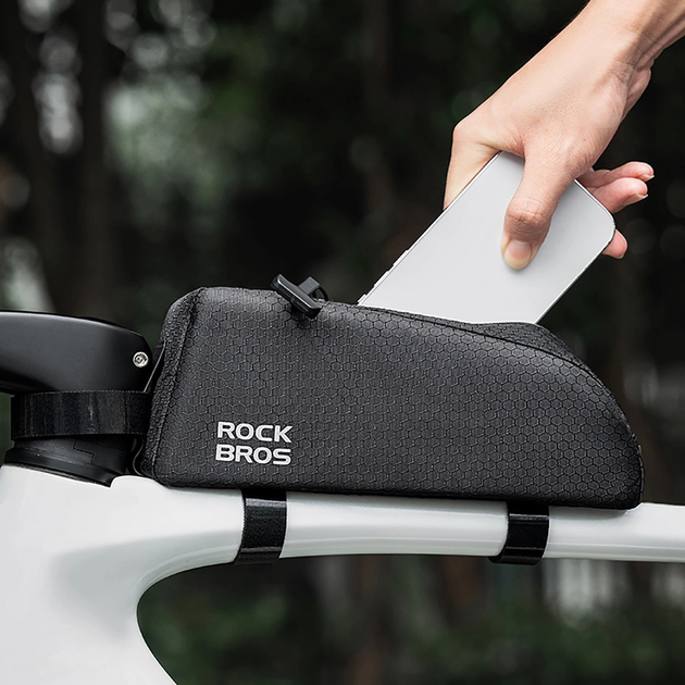 Torba rowerowa RockBros Top Tube Frame Bag 0.9l Black (3012011701) - obraz 8
