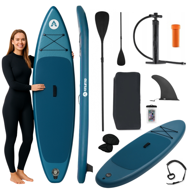 SUP-дошка надувна для плавання Atleto 350 см лагуна + сидіння (42400969) - зображення 1