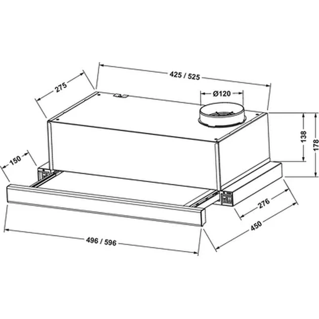 Кухонна витяжка ELEYUS LOTUS 470 60 INOX - зображення 6