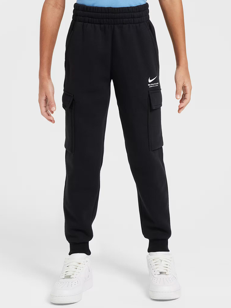Дитячі спортивні штани-джогери для хлопчика Nike B NSW SI FLC Cargo Pant BB HV6972-010 122-128 XS Чорні (197861858373) - зображення 1