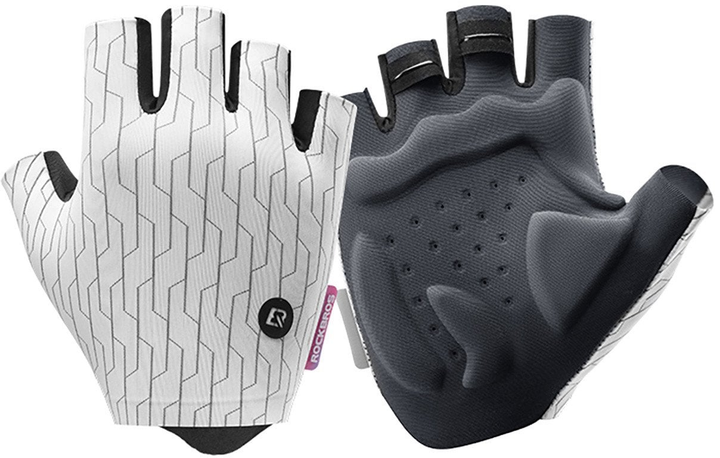 Велорукавички Rockbros MTB M White/Black (5907769373916) - зображення 1