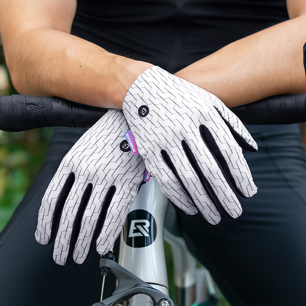 Велорукавички Rockbros MTB M White/Black (5907769373916) - зображення 5