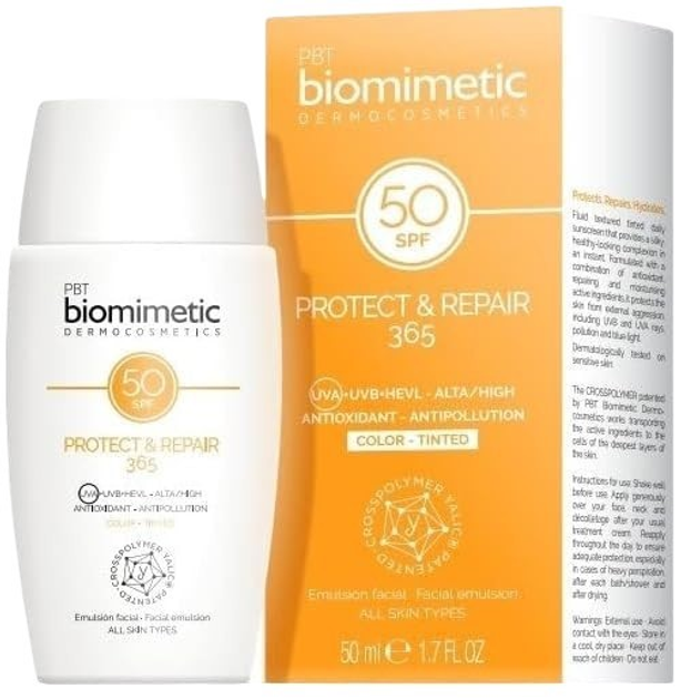 Сонцезахисний праймер для обличчя Biomimetic Protect & Repair 365 Color SPF 50 50 см (8412971343406) - зображення 2