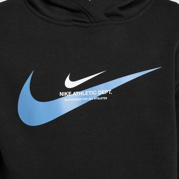 Bluza z kapturem chłopięca Nike B NSW SI FLC Hoodie BB HV6965-010 128-137 S Czarna (197861866804) - obraz 7