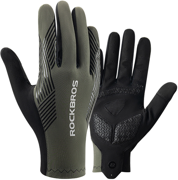 Rękawiczki rowerowe Rockbros XL Green (5907769373824) - obraz 1