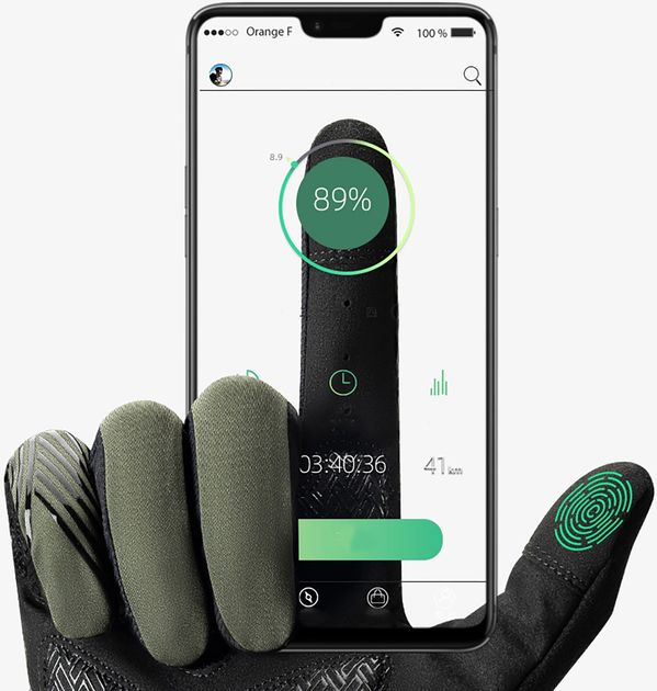 Rękawiczki rowerowe Rockbros XL Green (5907769373824) - obraz 2
