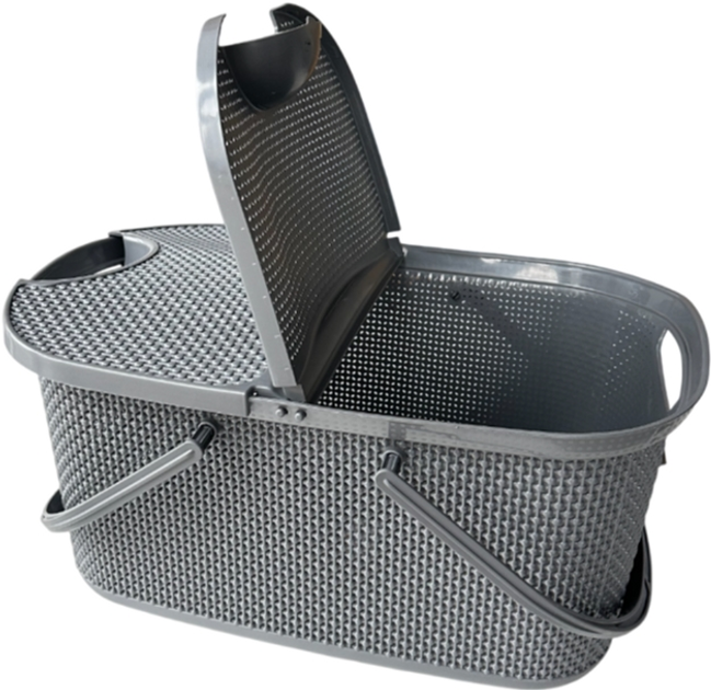 Кошик для пікніка Dempa Plastik Темно-сіра (SU-DP-75ТС) - зображення 7
