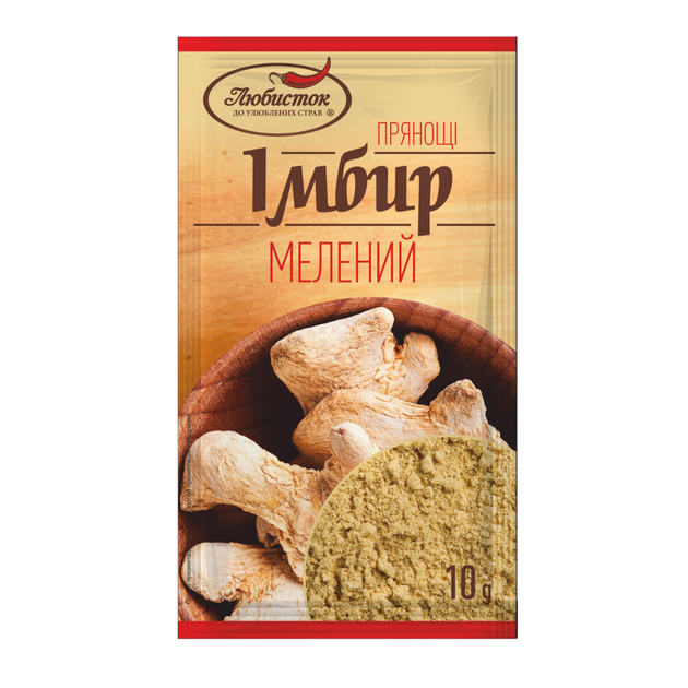 Имбирь молотый 10г ТМ Любисток - Фото 1 Имбирь молотый 10г ТМ Любисток - изображение 1