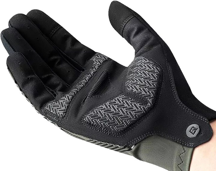 Rękawiczki rowerowe RockBros 16110006003 amortyzujące L Black-Green (5907769362194) - obraz 2