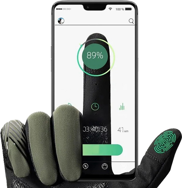 Rękawiczki rowerowe RockBros 16110006003 amortyzujące L Black-Green (5907769362194) - obraz 3