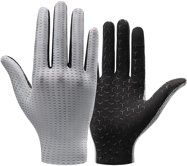 Велорукавички RockBros дихаючі довгі M Grey (5907769373589) - зображення 1