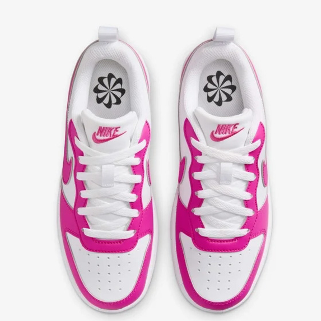 Підліткові кеди для дівчинки Nike Court Borough Low Recraft (GS) DV5456-123 37.5 (5Y US) Білі з рожевим (197859888641) - зображення 5