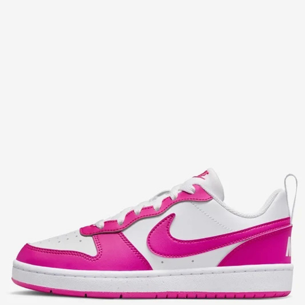 Підліткові кеди для дівчинки Nike Court Borough Low Recraft (GS) DV5456-123 35.5 (3.5Y US) Білі з рожевим (197859898558) - зображення 3