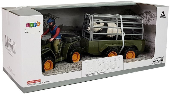 Zestaw zabawek Lean Toys Quad z przyczepką i figurką panda 4 elementy (5903802454468) - obraz 6