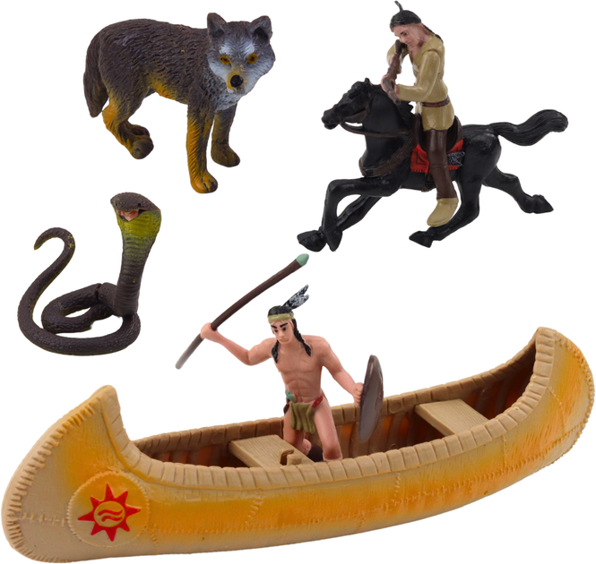 Набір іграшок Lean Toys Indian Village 8 предметів (5905991054474) - зображення 3