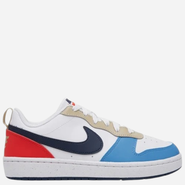 Підліткові кеди для хлопчика Nike Court Borough Low Recraft (GS) DV5456-124 40 (7Y US) Білі з синім і червоним (197859890668) - зображення 1