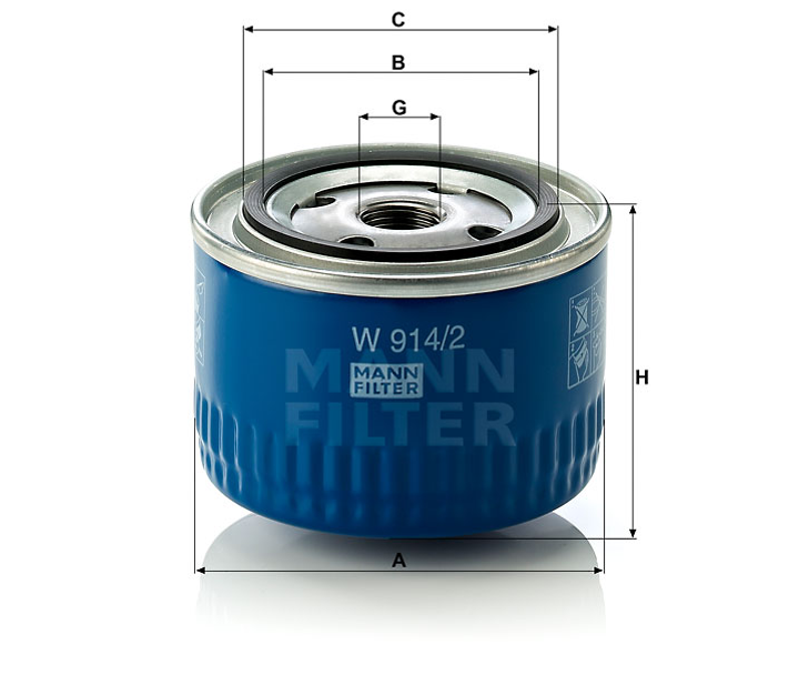 Фильтр масляный MANN W 914/2 - изображение 1