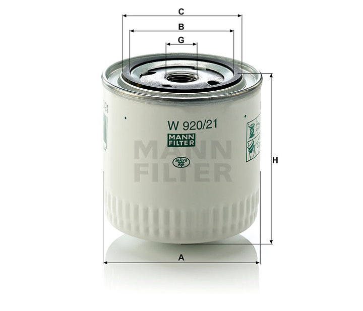 Фильтр масляный MANN W 920/21 - изображение 1