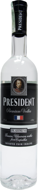 Водка President Platinum 0.7 л 40% (4820050232642) - Фото 1 Водка President Platinum 0.7 л 40% (4820050232642) - изображение 1