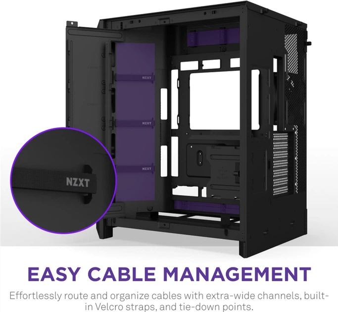 Корпус NZXT H9 Flow RGB Dual-Chamber Mid-tower Case All Black (CM-H92FB-R1) - зображення 9