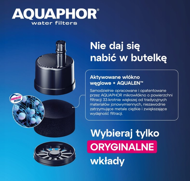 Butelka filtrująca na wodę Aquaphor City 800 ml Szara (4744131019536) - obraz 4