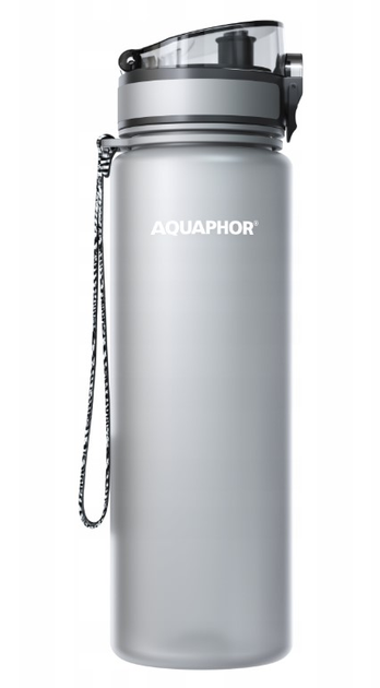 Butelka filtrująca na wodę Aquaphor City 800 ml Szara (4744131019536) - obraz 1