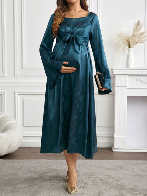 Сукня для вагітних осіння жіноча SHEIN GD-00213125 L Темно-зелена від Rozetka на платформі USKIDKA Акція на Сукня для вагітних осіння жіноча SHEIN GD-00213125 L Темно-зелена від Rozetka