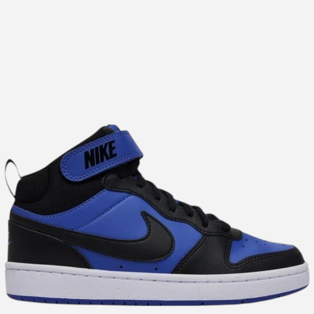 Sneakersy młodzieżowe chłopięce za kostkę Nike Court Borough Mid 2 (GS) CD7782-404 36.5 (4.5Y US) Niebieskie z czarnym (197594222373) - obraz 1