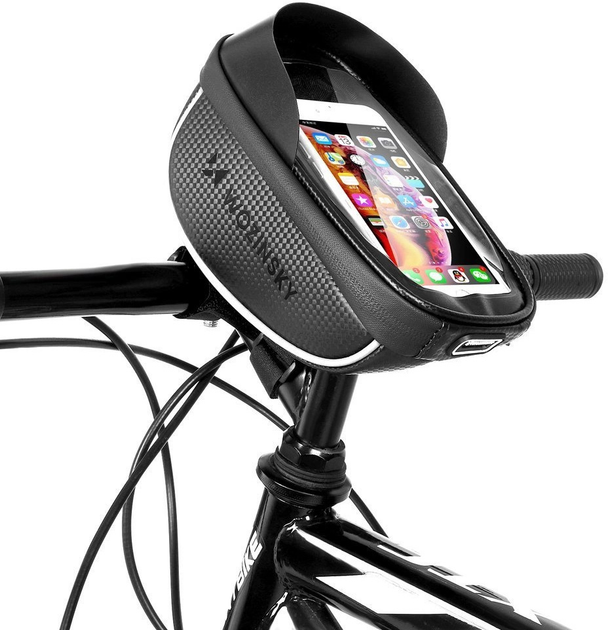Велосумка Wozinsky WBB16BK на кермо 1 л Black (5907769300585) - зображення 8