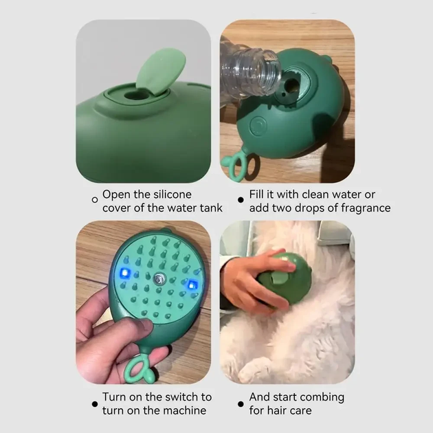 Щетка массажная для ухода за шерстью животных 4 в 1 ПАРОВАЯ Pet comb(AND924-AV) - изображение 4