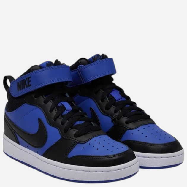 Дитячі високі кеди для хлопчика Nike Court Borough Mid 2 (GS) CD7783-404 27.5 (10.5C US) Сині з чорним (197594223387) - зображення 2