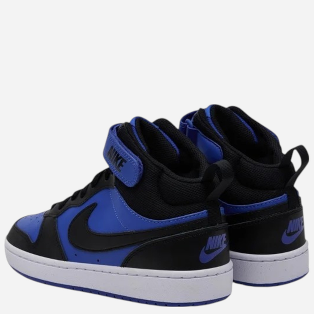 Дитячі високі кеди для хлопчика Nike Court Borough Mid 2 (GS) CD7783-404 27.5 (10.5C US) Сині з чорним (197594223387) - зображення 3