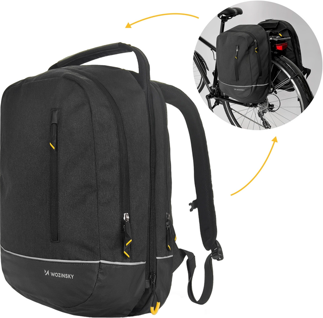 Велосумка Wozinsky WBB30BK на багажник 30 л Black (5907769301414) - зображення 2