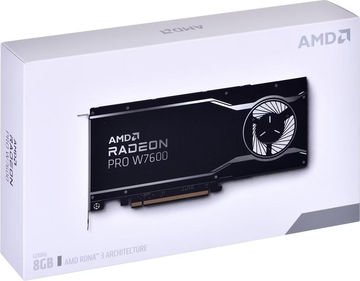 Відеокарта AMD PCI-Ex Radeon PRO W7600 8GB GDDR6 (128-bit) (4 x DisplayPort) (100-300000077) - зображення 4