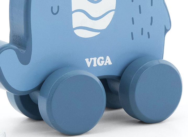Słonik do ciągania Viga PolarB drewniany 44004 (6971608440045) - obraz 2