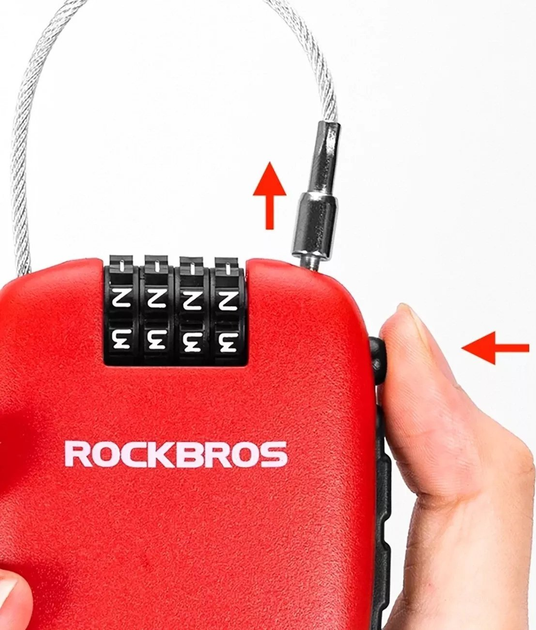 Zapięcie rowerowe Rockbros 32420981001 94 cm Red (5907769361722) - obraz 5
