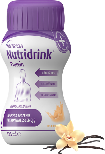 Żywienie dojelitowe Nutricia Nutridrink Protein Vanilla o smaku waniliowym 4 x 125 ml (8716900565403) - obraz 2