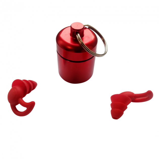 Беруши для сна работы защита от шума Perfect Pro Plugz 3 flange + футляр Red - изображение 11