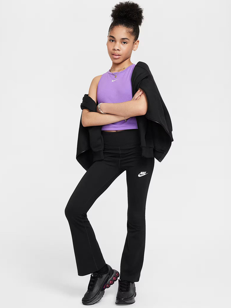 Підліткові спортивні штани для дівчинки Nike G Nsw Clssc Hr Flare Tght Lbr FZ5585-010 137-147 M Чорні (197596834703) - зображення 3