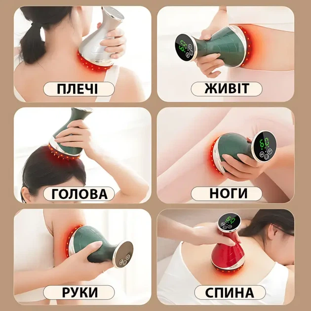 Массажер согревающий Massage instrument LY-812 с электростимуляцией вибромассажем 25 режимов - изображение 4