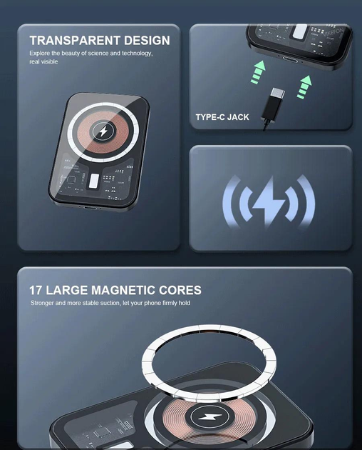 Магнітний бездротовий зарядний пристрій для авто AeronCharge | Підтримка MagSafe - зображення 4