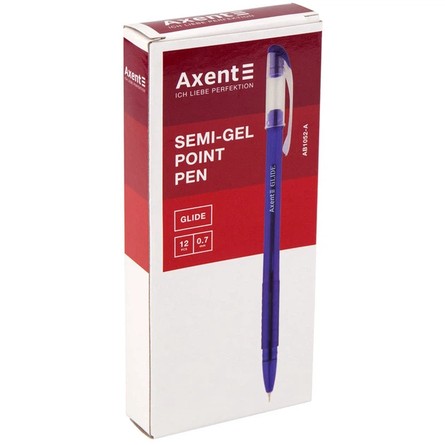Ручка масляна Axent Glide AB1052-02-A, 0.7 мм, синя - изображение 2
