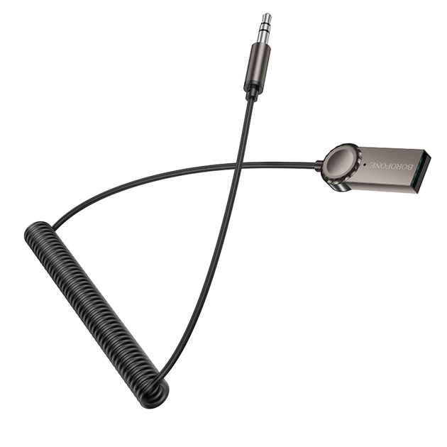 Bluetooth-ресивер BOROFONE BC56 Peaceful car AUX BT receiver with cable Metal Gray - Фото 6 Bluetooth-ресивер BOROFONE BC56 Peaceful car AUX BT receiver with cable Metal Gray - изображение 6